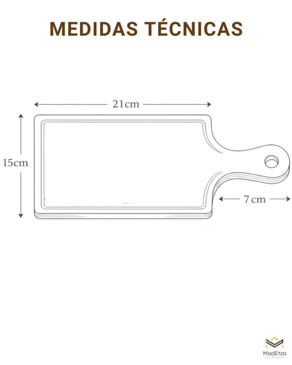 Tabla Parrillera con Mango de Pino 28x15 para Carne Asada | Madetza - Image 5