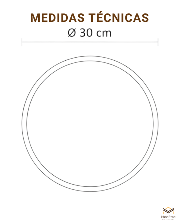 Tabla Circular para Quesos y Charcutería de Parota 30 cm | Madetza - Image 5