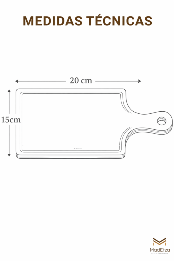Tabla de Charcutería Personalizada de Encino 20x15 para Quesos y Carnes | Madetza - Image 5