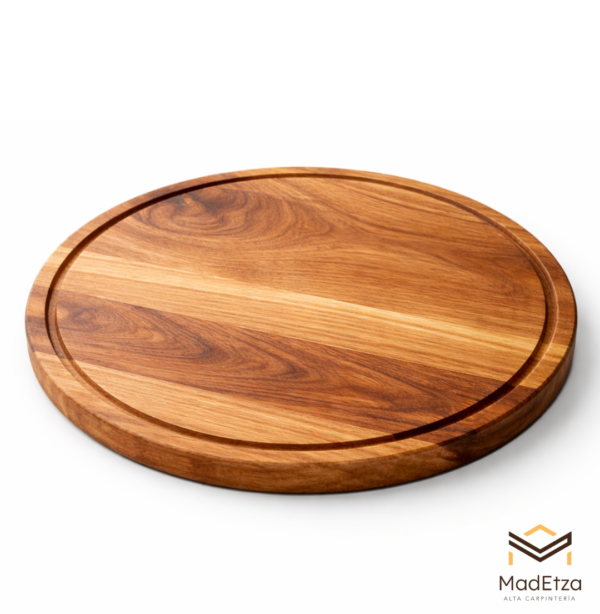Tabla Circular para Quesos y Charcutería de Parota 30 cm | Madetza