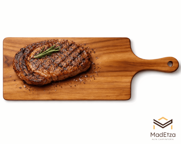 Tabla Parrillera con Mango de Teca 40x18 para Carne Asada | Madetza - Image 3