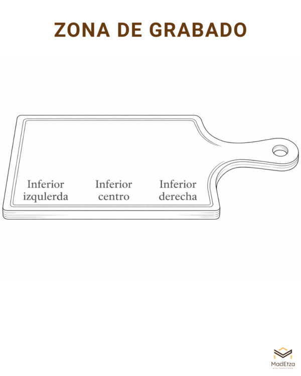 Tabla de Charcutería Personalizada de Encino 20x15 para Quesos y Carnes | Madetza - Image 6