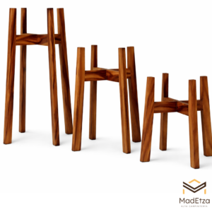 Kit de 3 Porta Macetas Parota – Alturas Escalonadas