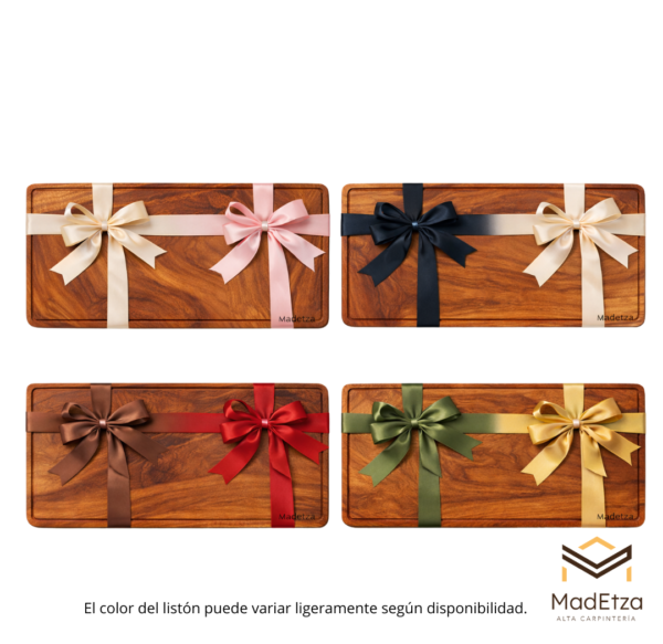 Tabla de Charcutería Personalizada de Parota y Encino 30x20 para Quesos | Madetza - Image 4
