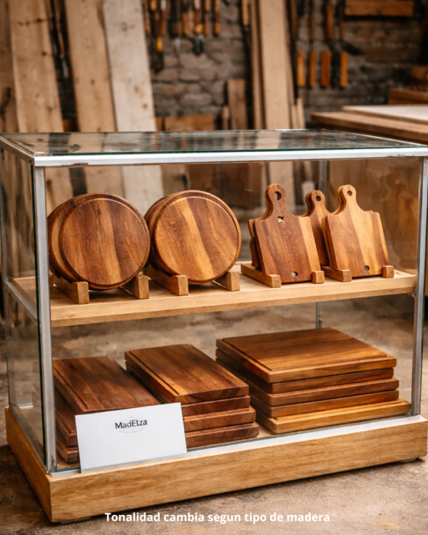 Tabla de Charcutería Personalizada de Parota y Encino 30x20 para Quesos | Madetza - Image 9